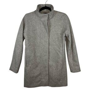 Express Women's Zip‎ Up Gray Jacket Wool Peacoat Size XS Warm Winter Outd…